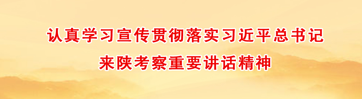 認真學習宣傳貫徹落實習近平總書記來陜考察重要講話精神